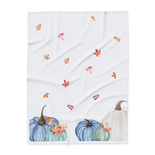 Pumpkin Arctic Fleece Blanket | Cozy Fall-Themed Throw Blanket