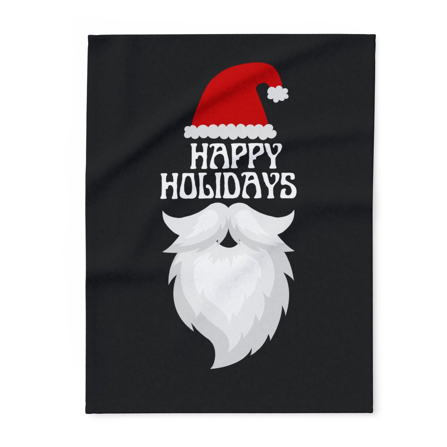 Happy Holidays Arctic Fleece Blanket | Cozy Holiday-Themed Throw Blanket