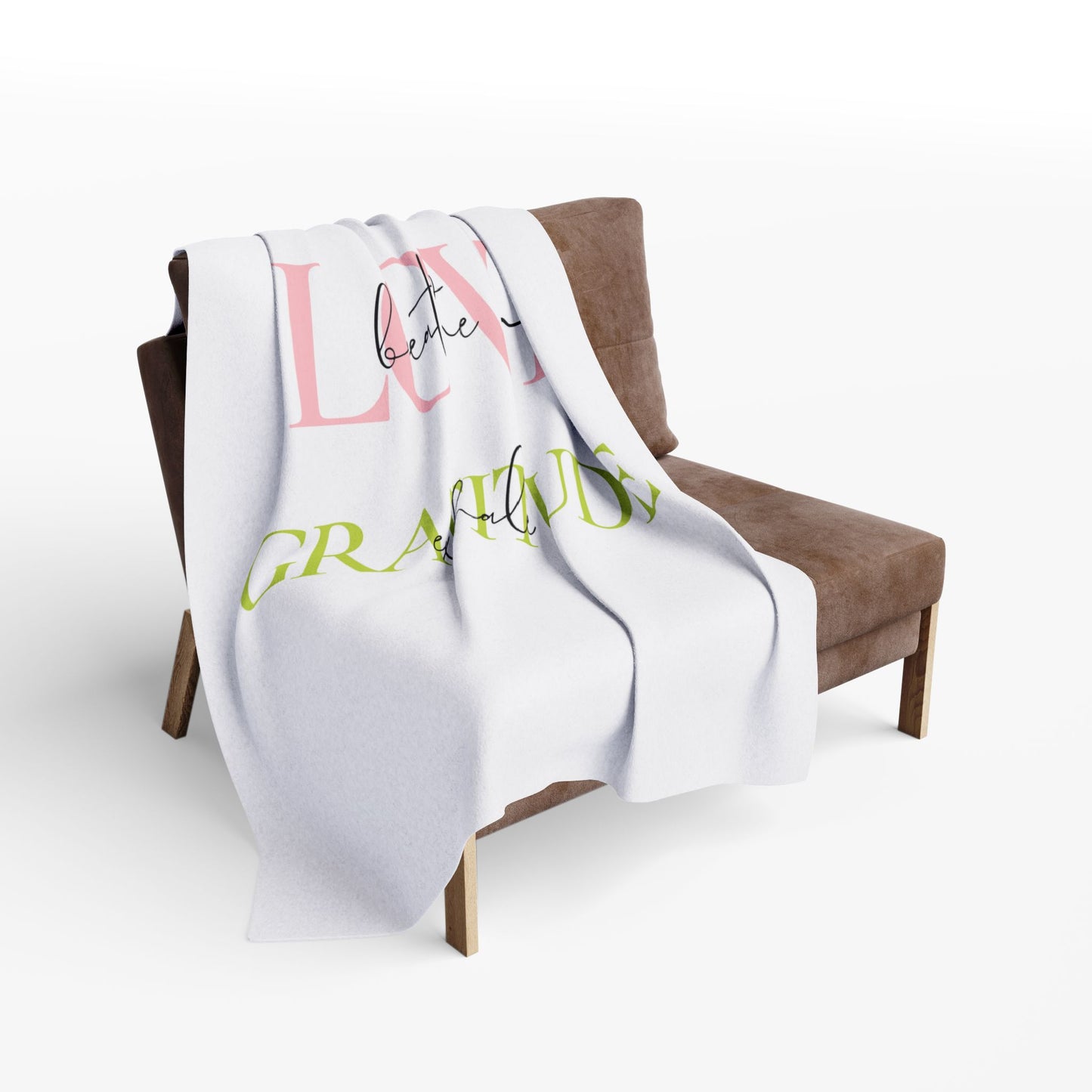 Inhale Love, Exhale Gratitude! Arctic Fleece Blanket | Cozy Throw Blanket