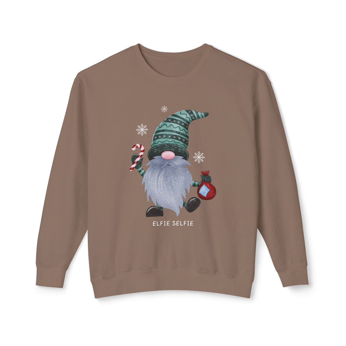 Elfie Selfie Unisex Lightweight Crewneck Sweatshirt