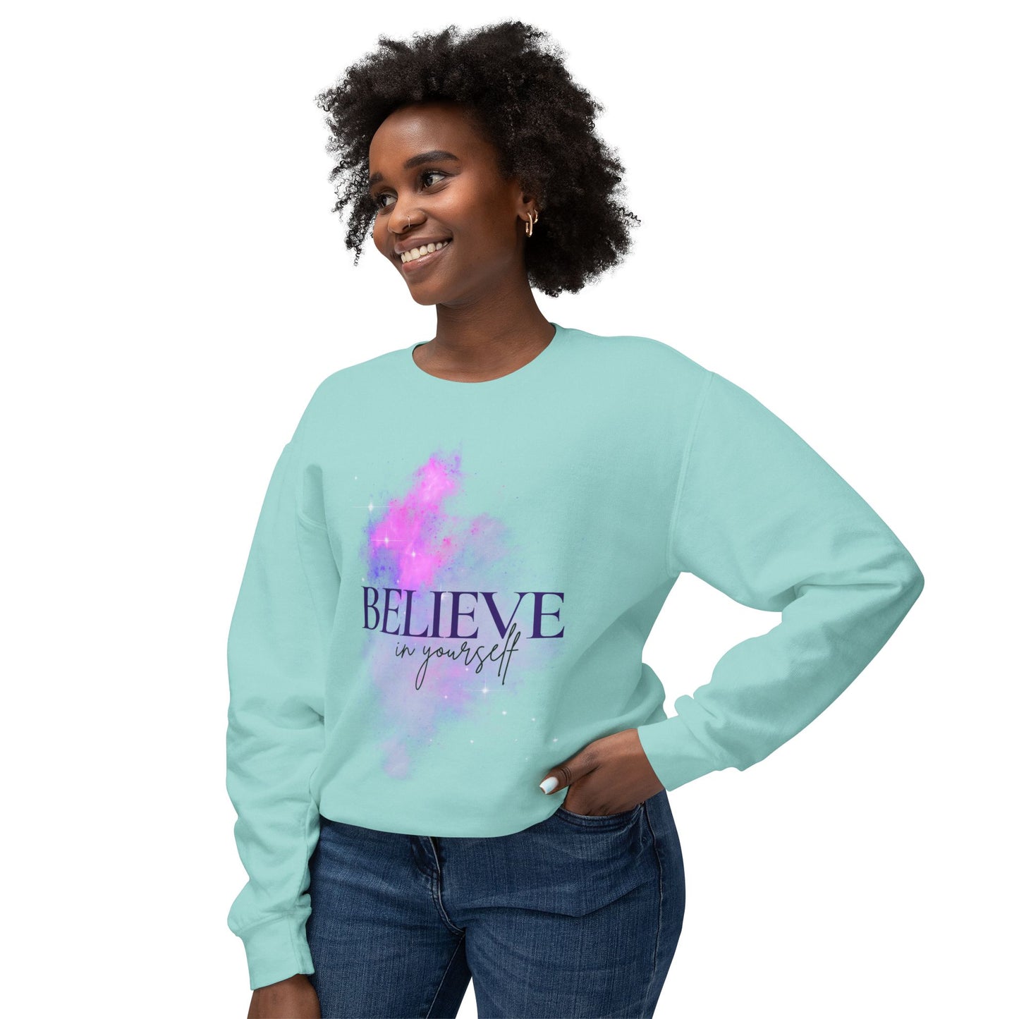 Believe in yourself Unisex Lightweight Crewneck Sweatshirt