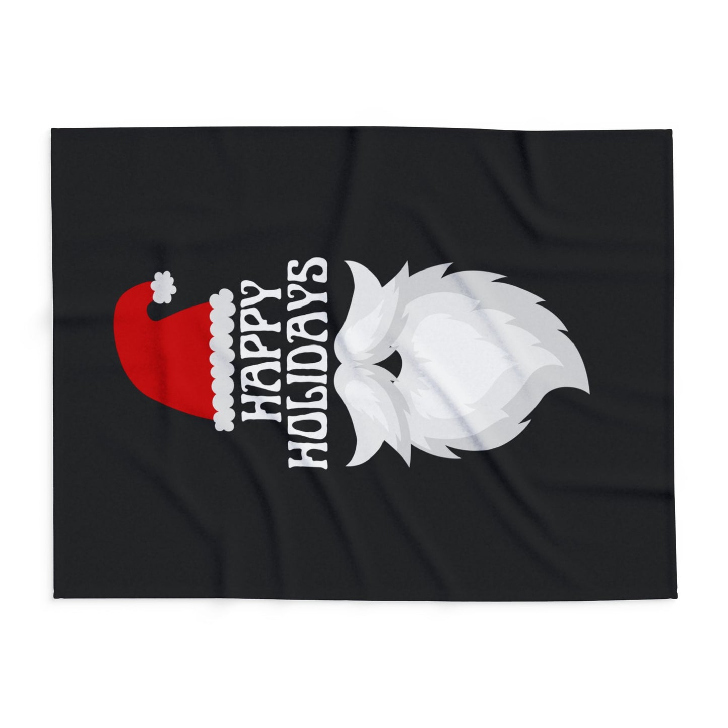 Happy Holidays Arctic Fleece Blanket | Cozy Holiday-Themed Throw Blanket