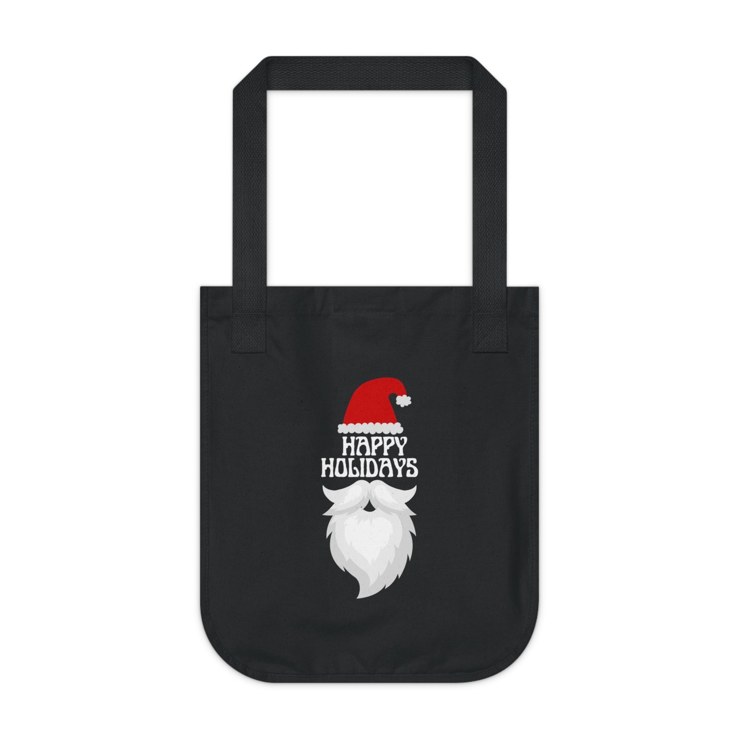 Happy Holidays Organic Canvas Tote Bag