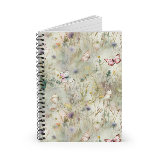 Botanical Butterflies  Spiral Notebook - Ruled Line