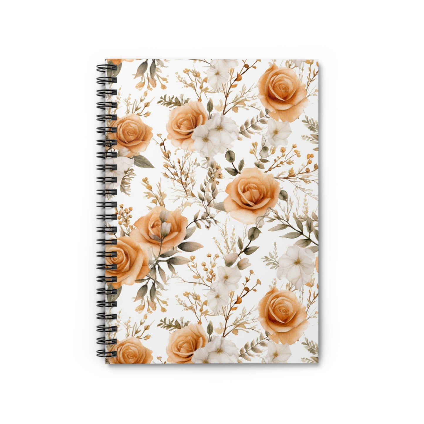 Bohemian Roses Spiral Notebook - Ruled Line Journal For Women