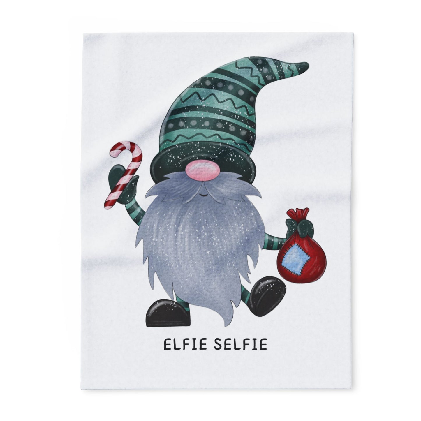 Elfie Selfie Arctic Fleece Blanket | Cozy Holiday-Themed Throw Blanket