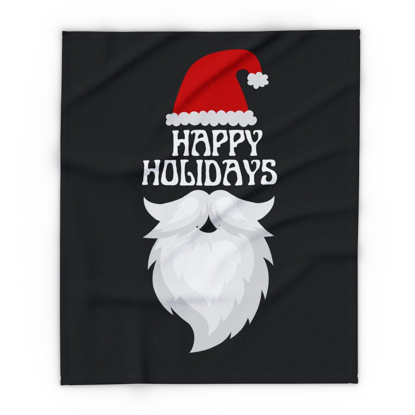 Happy Holidays Arctic Fleece Blanket | Cozy Holiday-Themed Throw Blanket