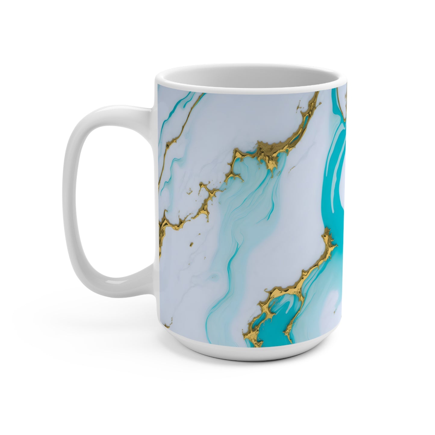 Turquois Marble Mug 15oz