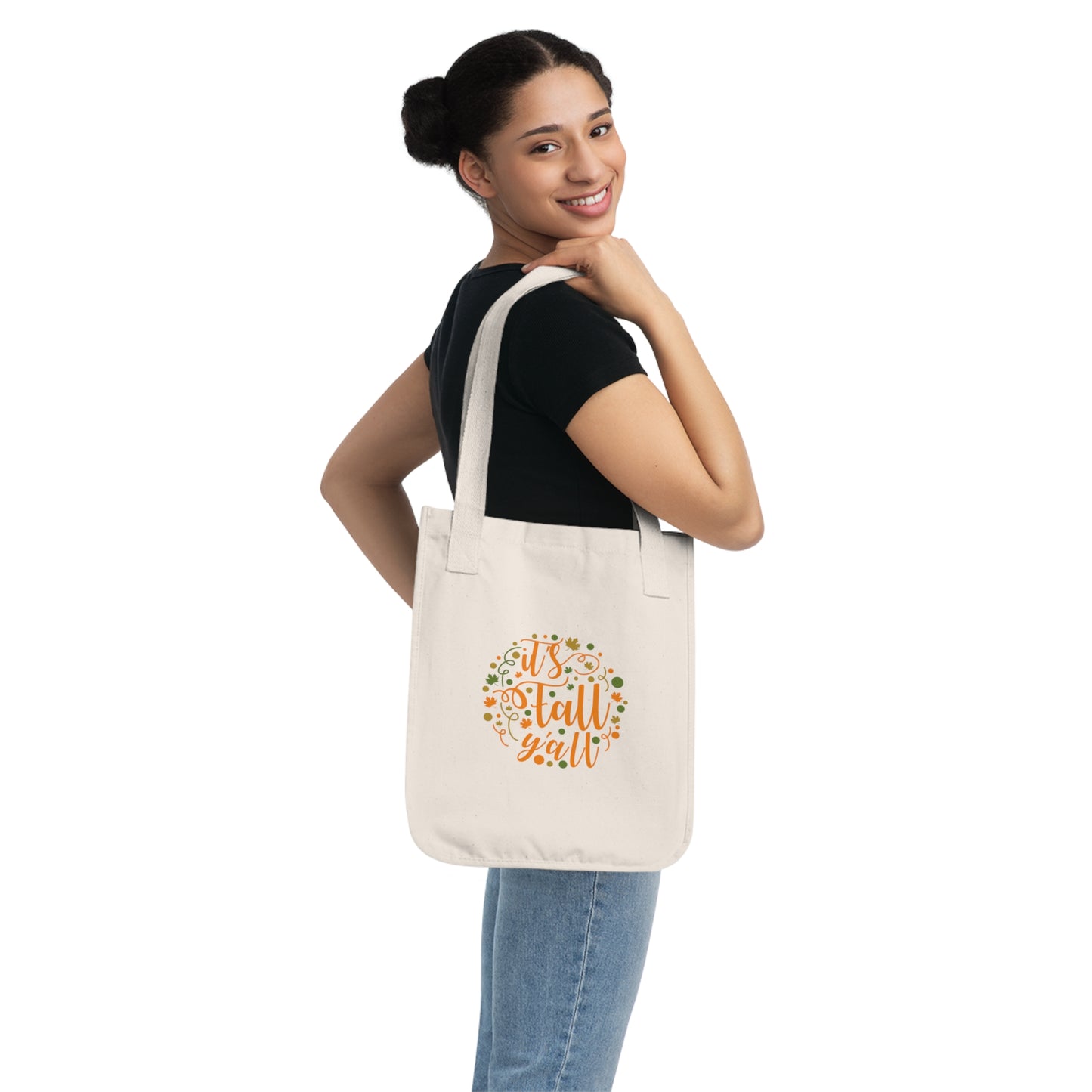 It's Fall Y'all Organic Canvas Tote Bag | Eco-Friendly & Fall-Themed Tote