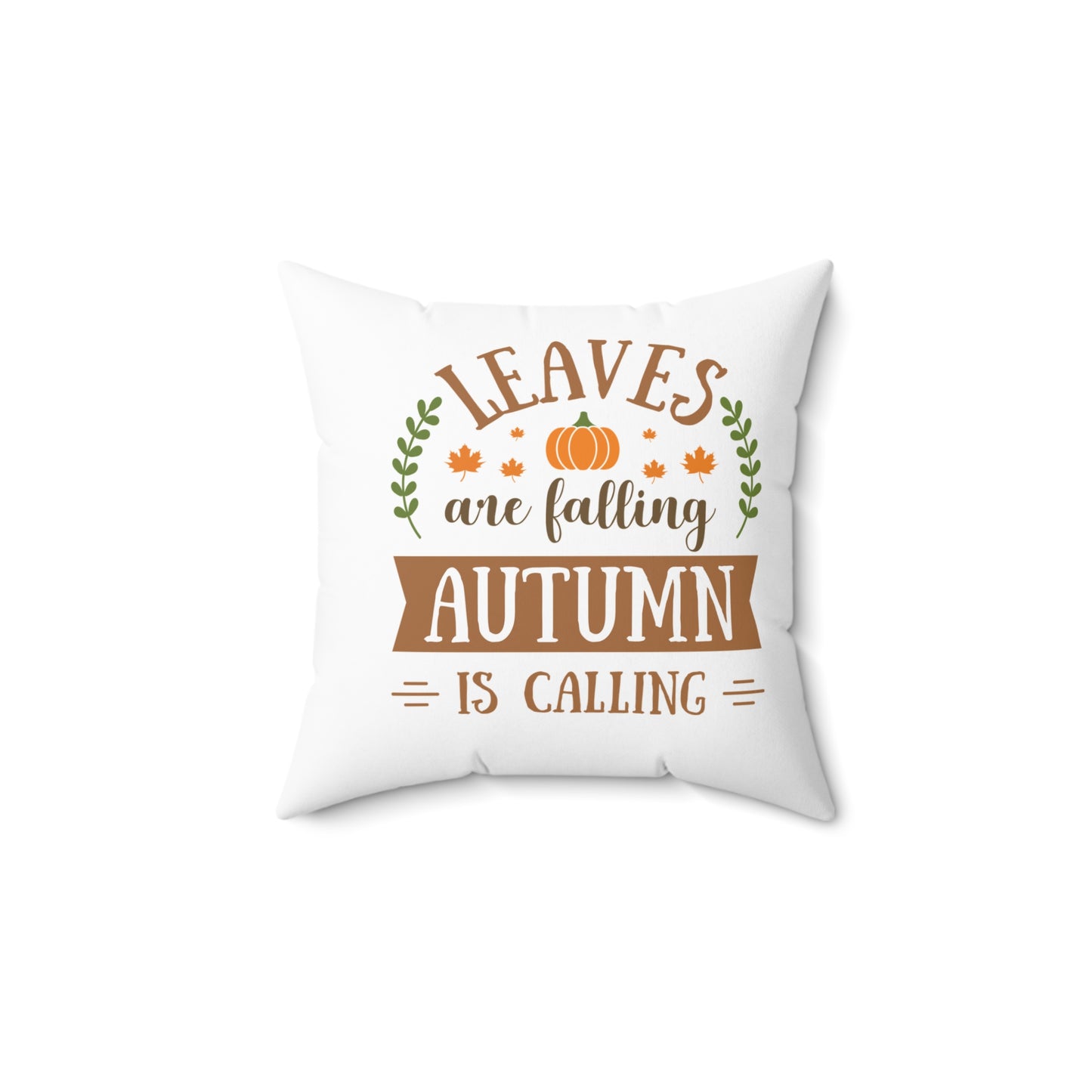 Autumn Calling Faux Suede Square Pillow | Cozy Fall-Themed Home Decor