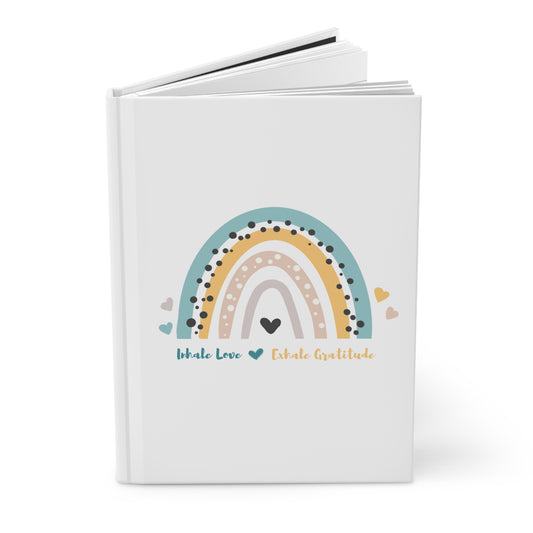 Inhale love, exhale gratitude Hardcover Journal Matte