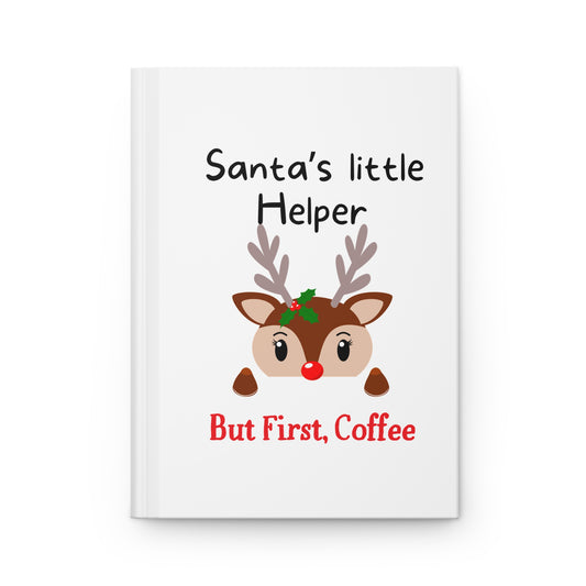 Santa's little helper Hardcover Journal Matte