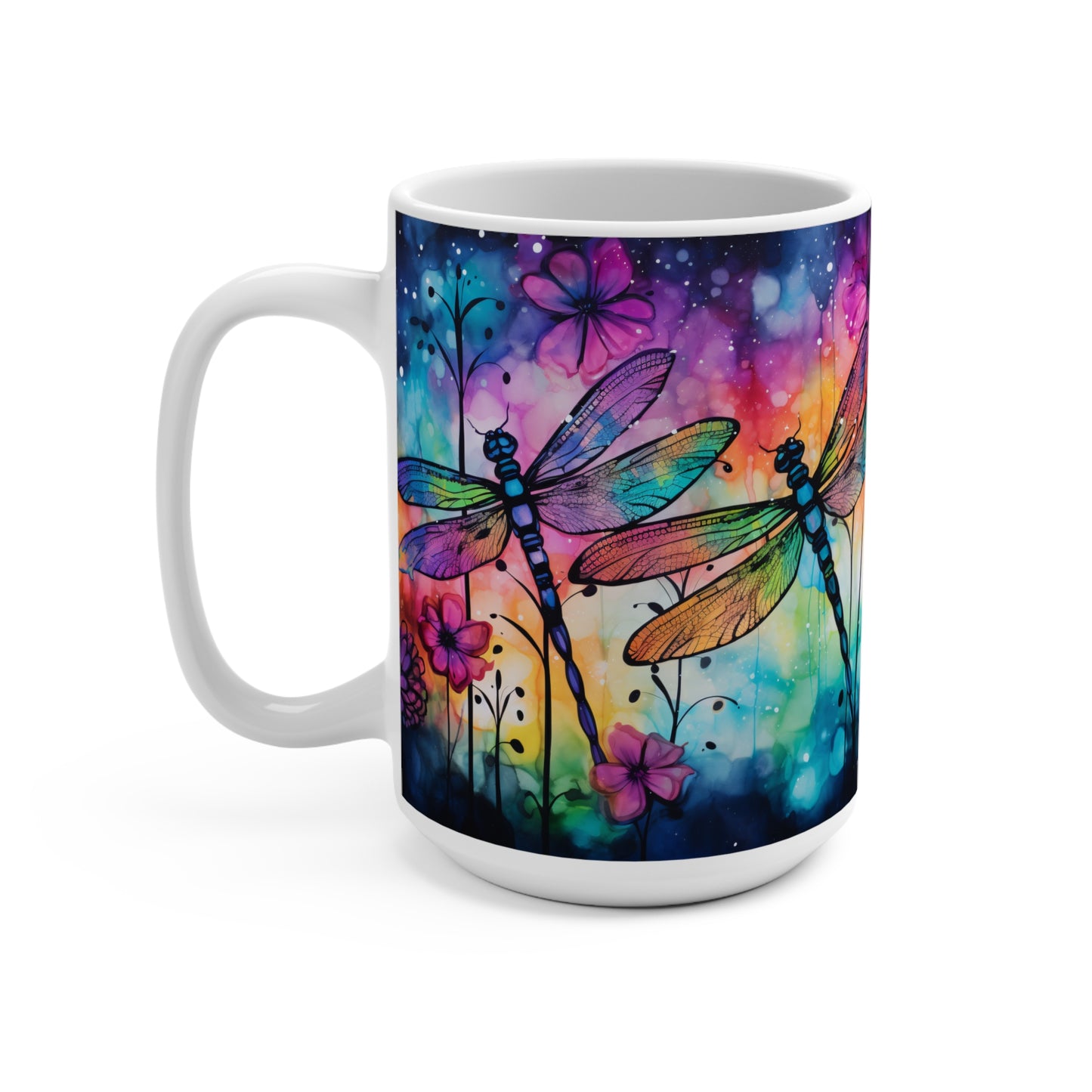 Watercolor Fireflies Mug 15oz