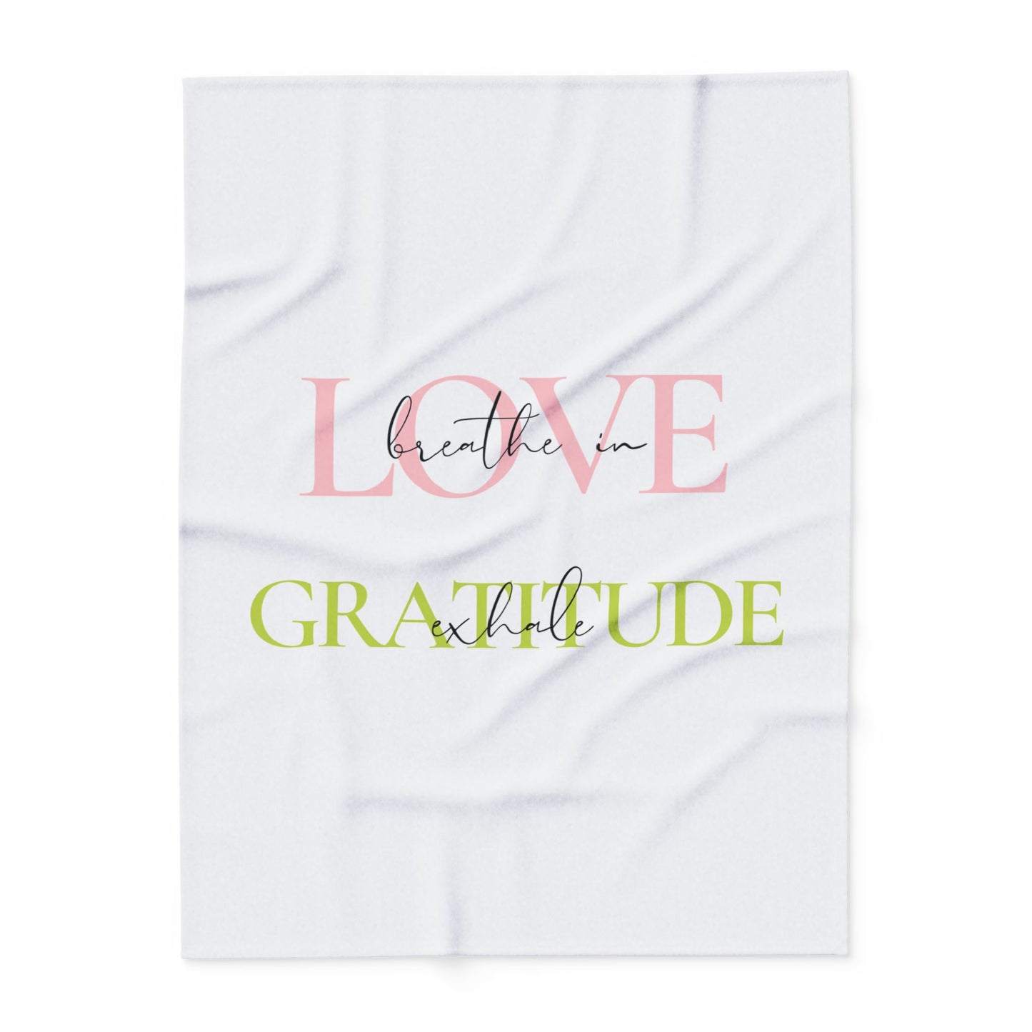 Inhale Love, Exhale Gratitude! Arctic Fleece Blanket | Cozy Throw Blanket