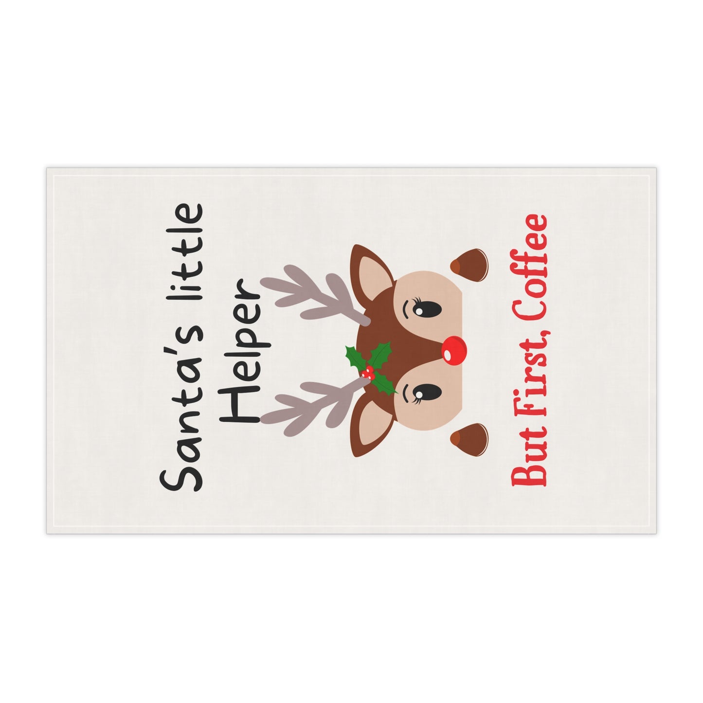 Santa's little helper Tea Towels (cotton)