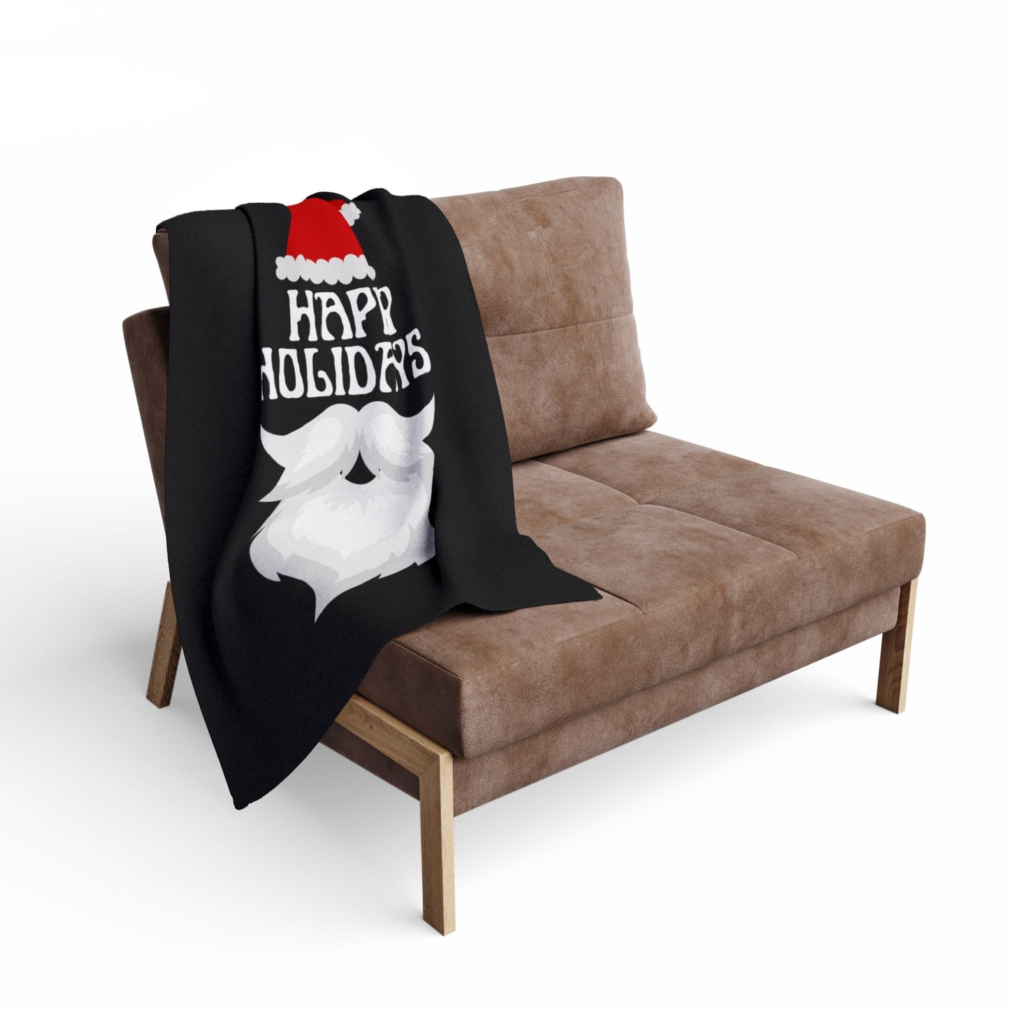 Happy Holidays Arctic Fleece Blanket | Cozy Holiday-Themed Throw Blanket