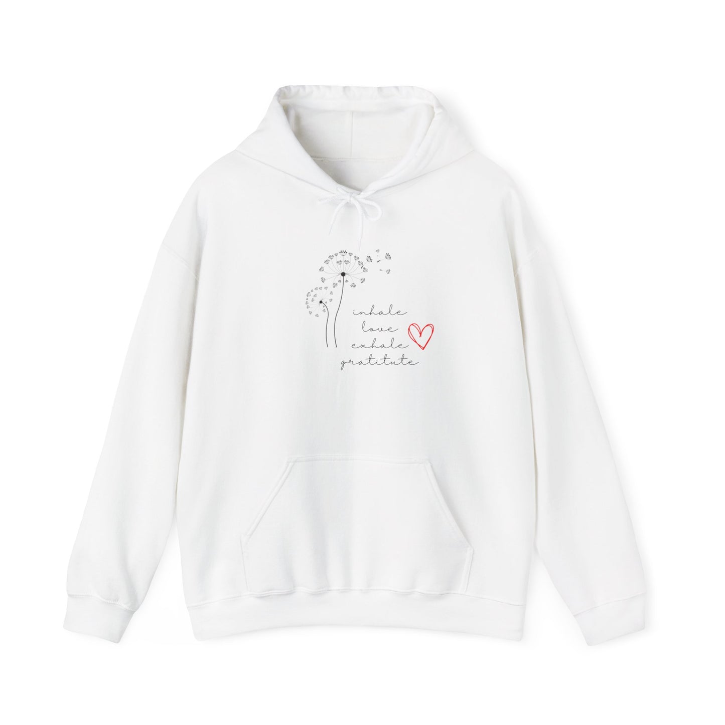 Inhale Love, Exhale Gratitude Unisex Heavy Blend™ Hooded Sweatshirt