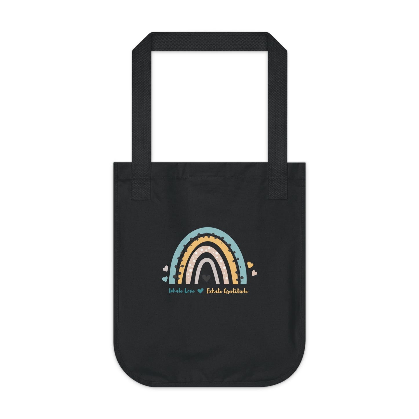 Inhale Love, Exhale Gratitude Organic Canvas Tote Bag