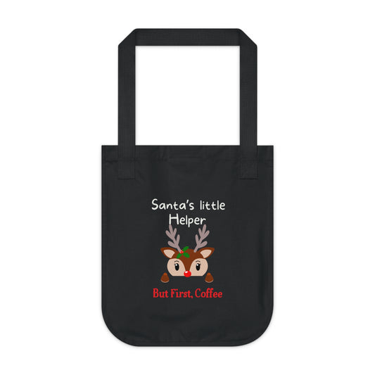 Santa's little helper Organic Canvas Tote Bag