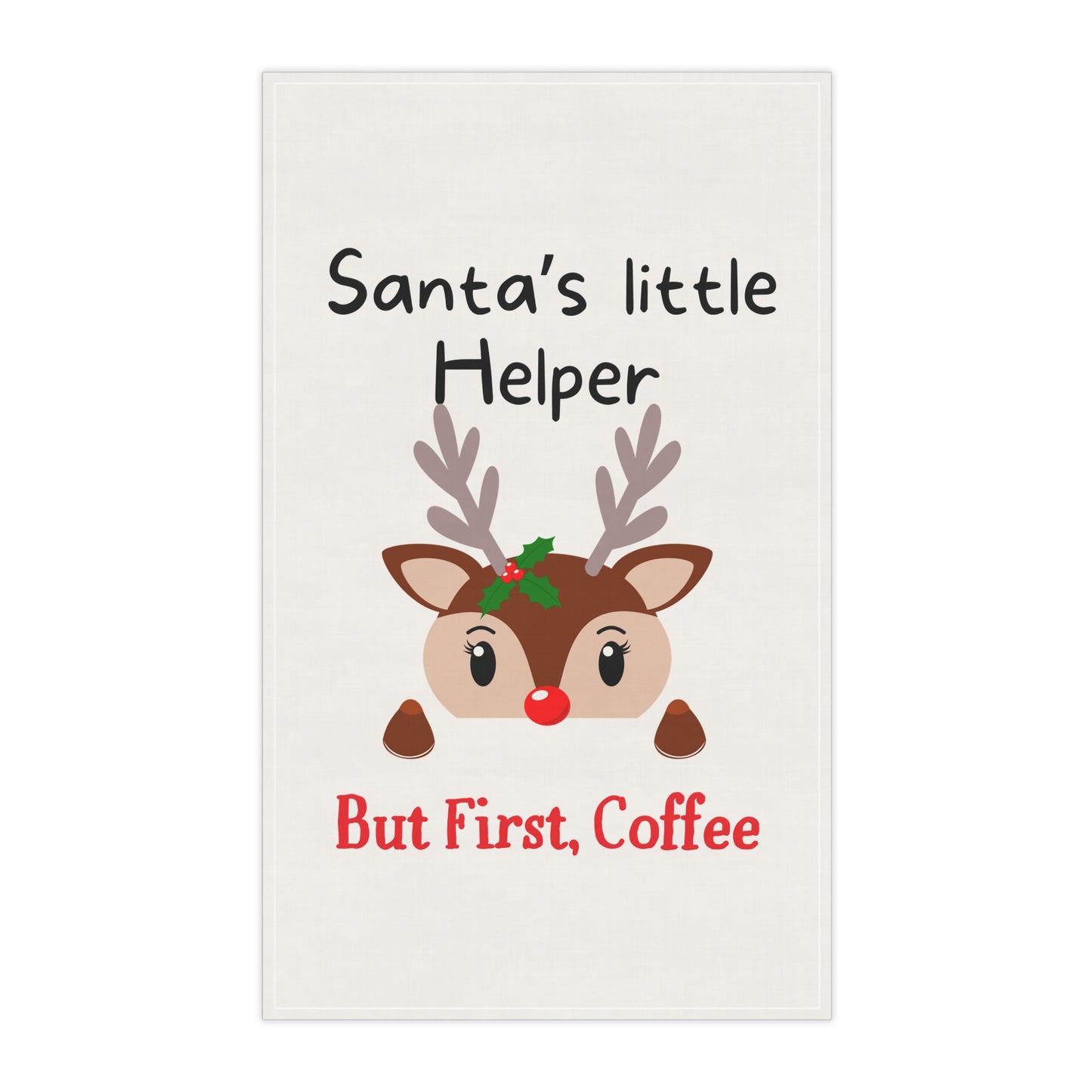 Santa's little helper Tea Towels (cotton)