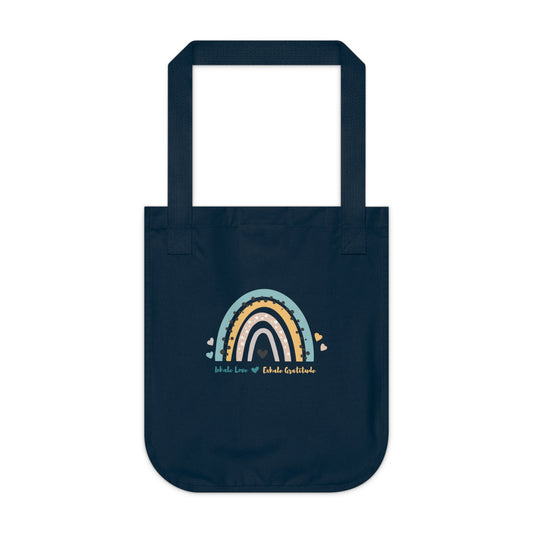 Inhale Love, Exhale Gratitude Organic Canvas Tote Bag