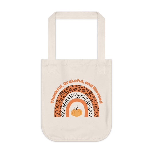 Thanksgiving Organic Canvas Tote Bag