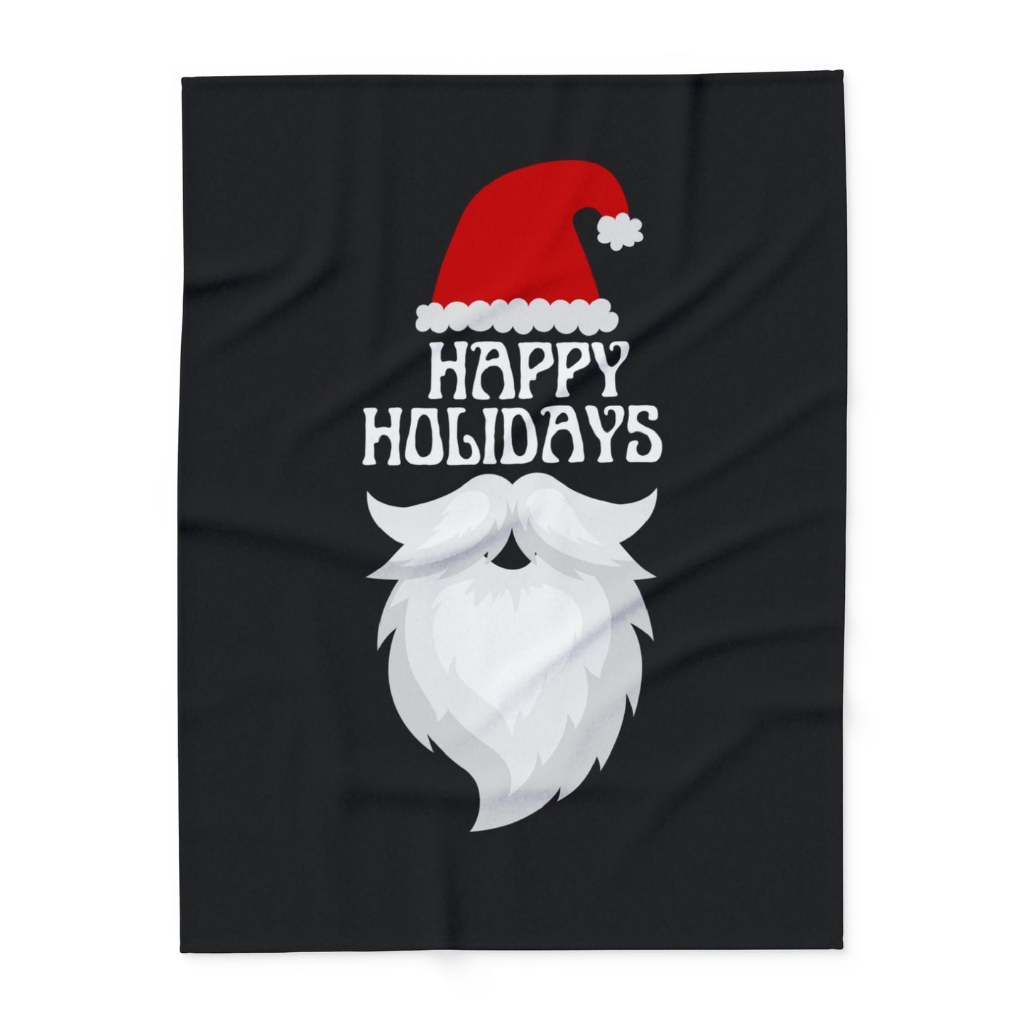 Happy Holidays Arctic Fleece Blanket | Cozy Holiday-Themed Throw Blanket