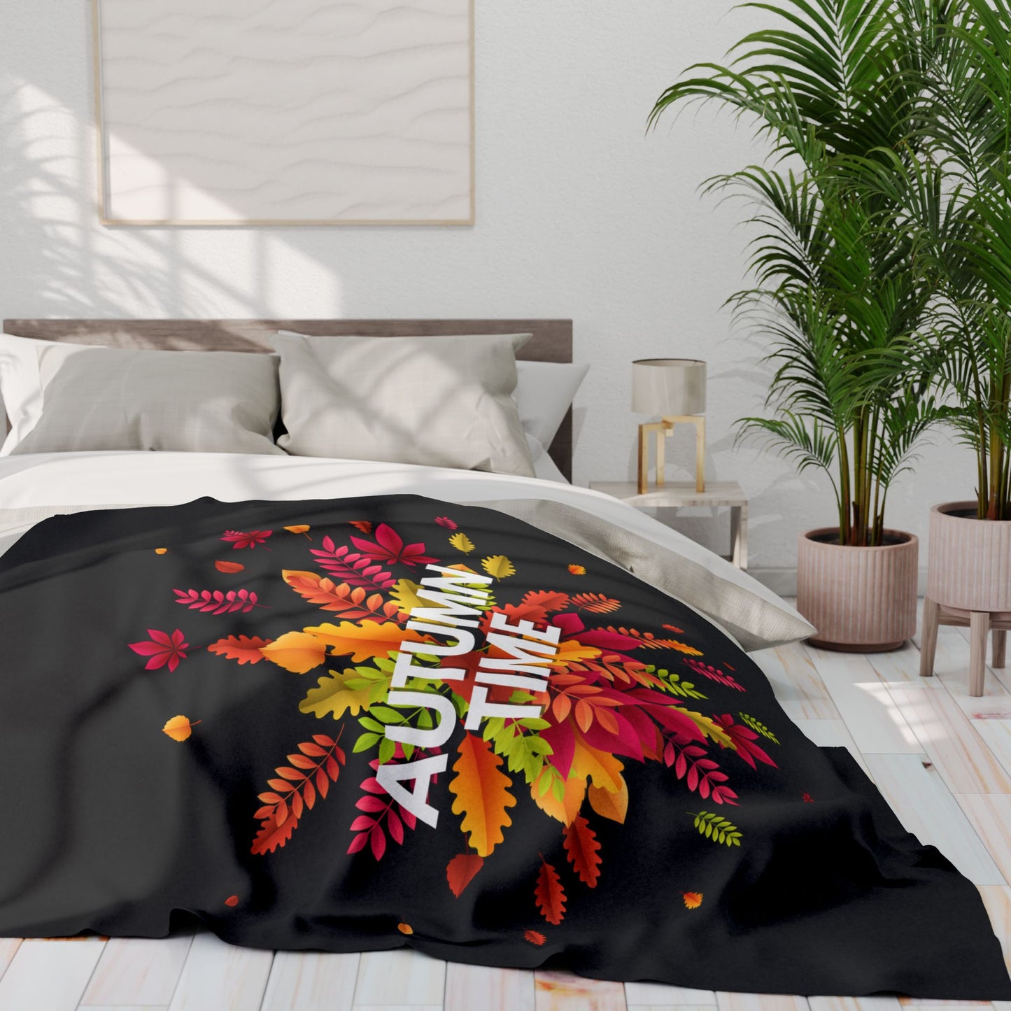 Autumn Time Arctic Fleece Blanket | Cozy Fall-Themed Throw