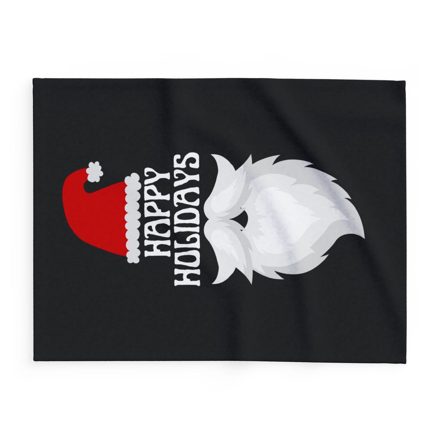 Happy Holidays Arctic Fleece Blanket | Cozy Holiday-Themed Throw Blanket