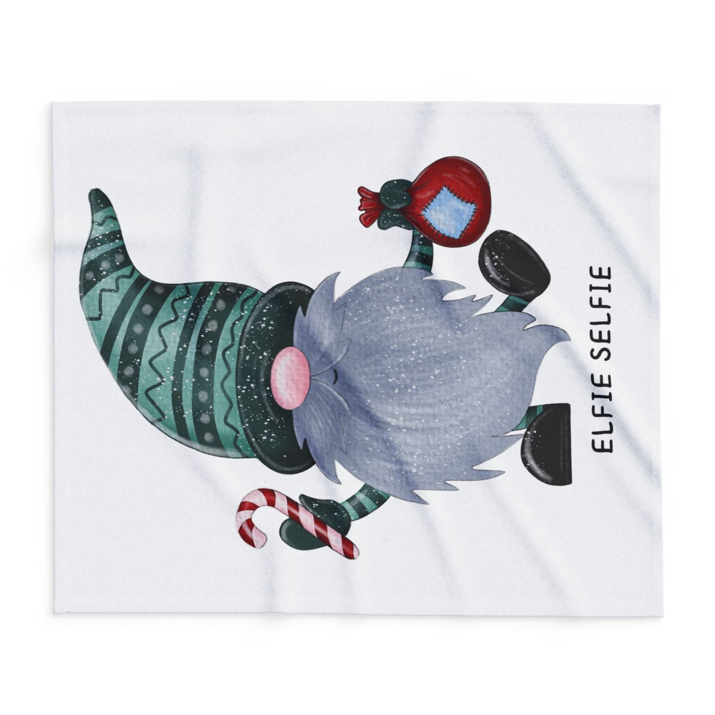 Elfie Selfie Arctic Fleece Blanket | Cozy Holiday-Themed Throw Blanket