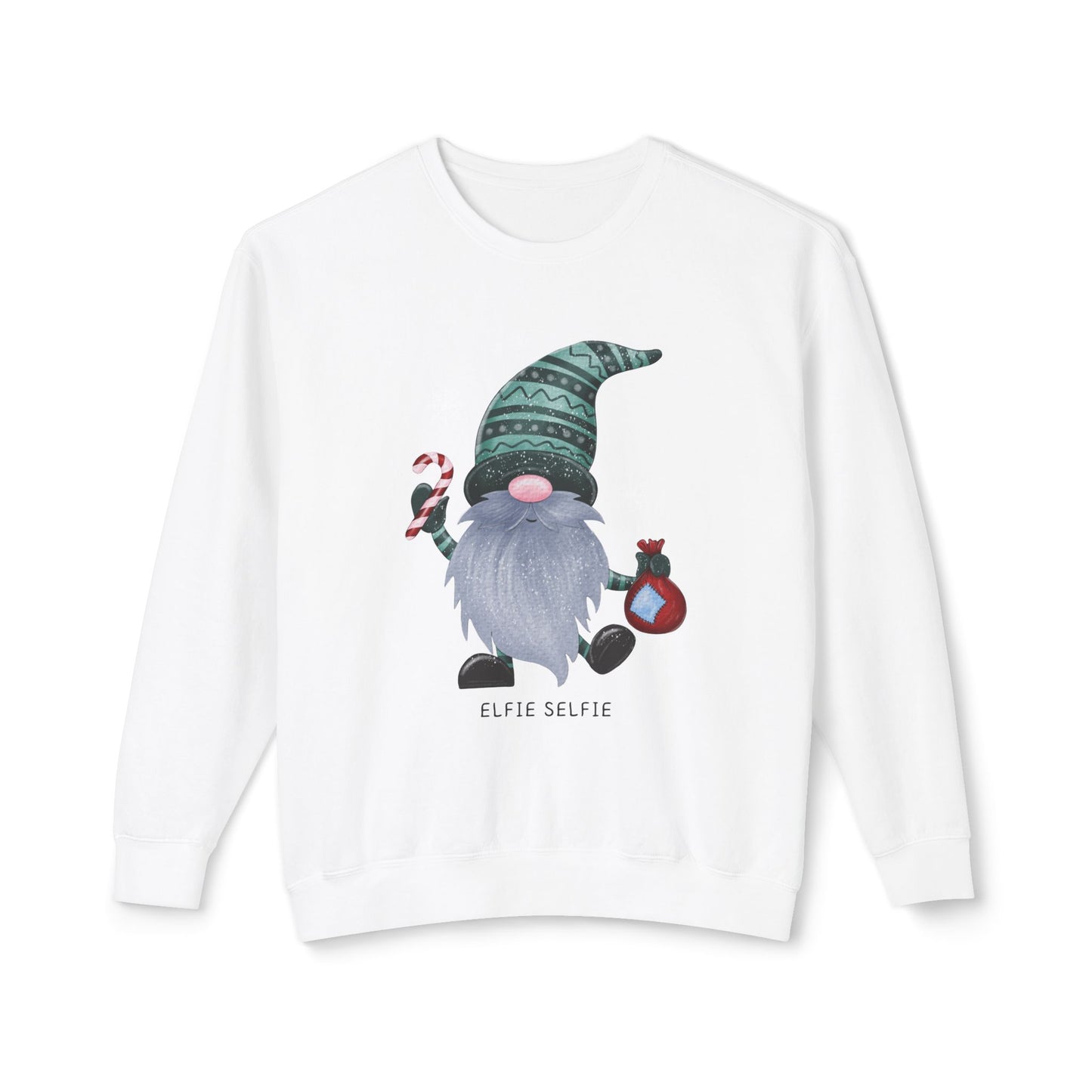 Elfie Selfie Unisex Lightweight Crewneck Sweatshirt