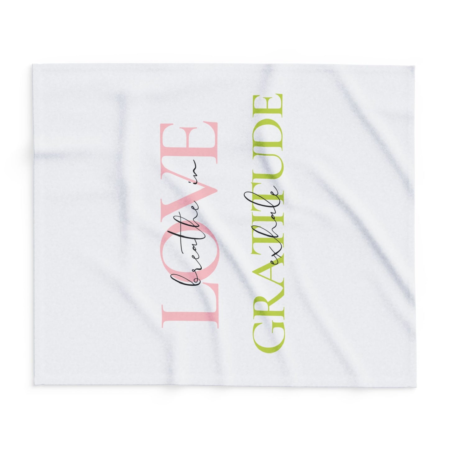 Inhale Love, Exhale Gratitude! Arctic Fleece Blanket | Cozy Throw Blanket