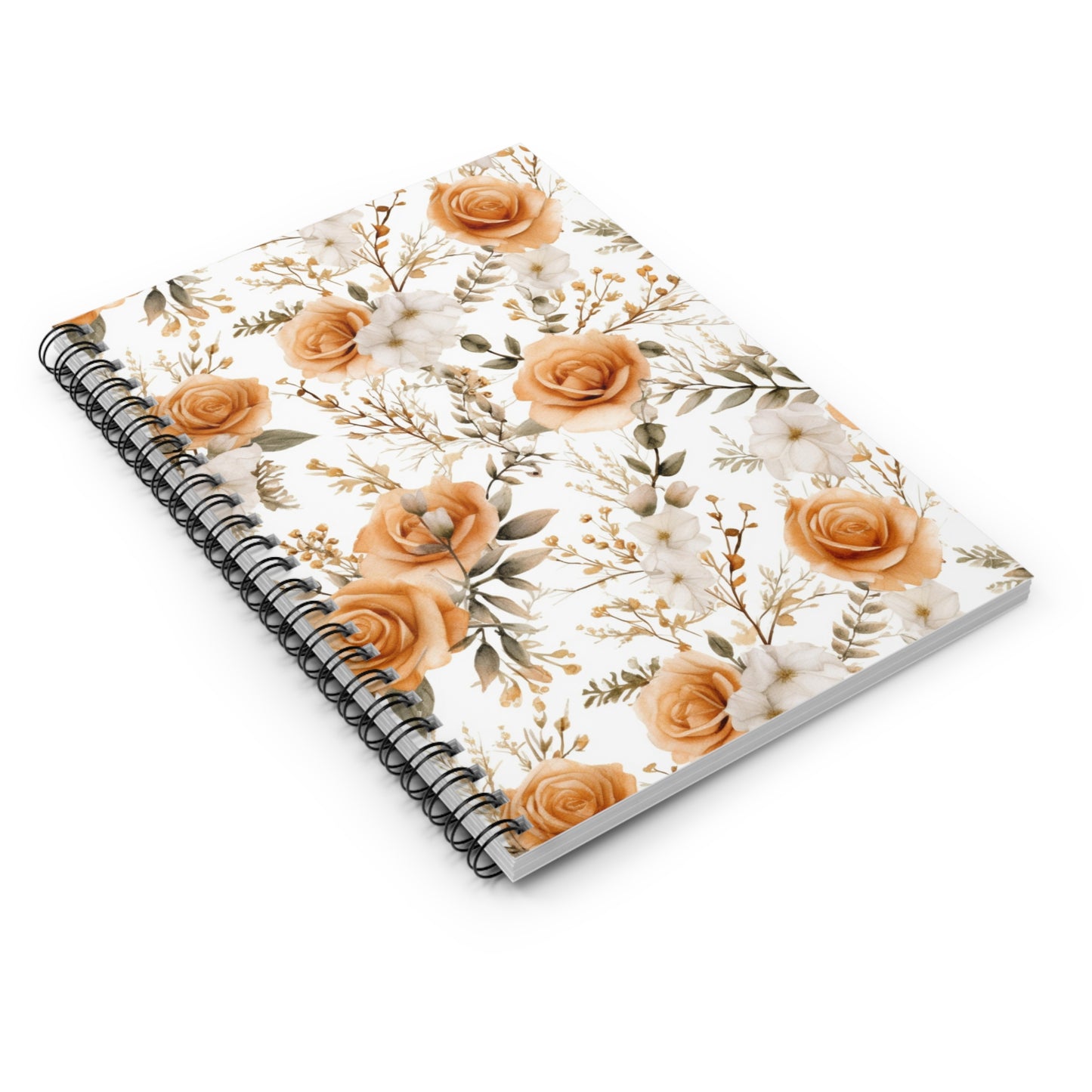 Bohemian Roses Spiral Notebook - Ruled Line Journal For Women