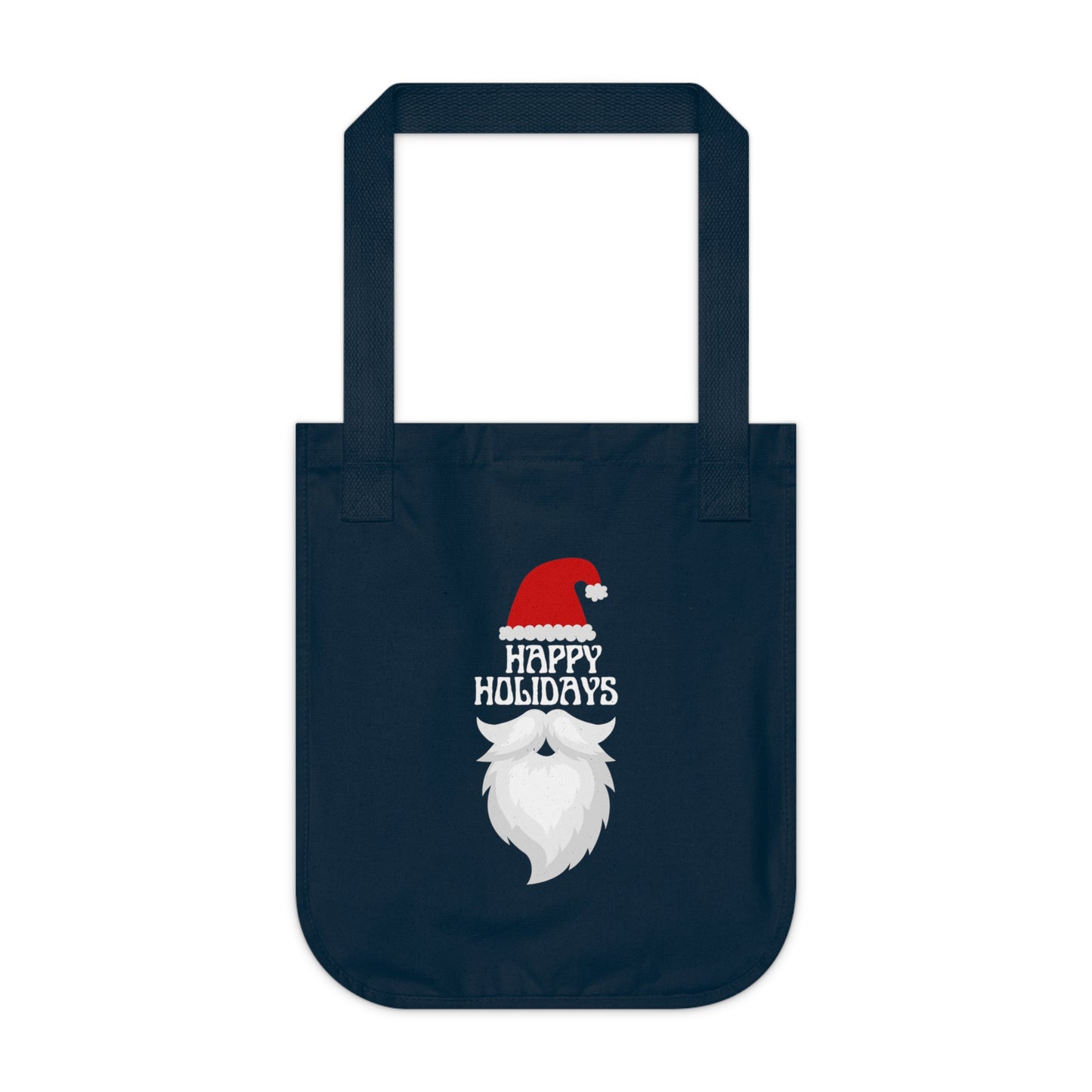 Happy Holidays Organic Canvas Tote Bag