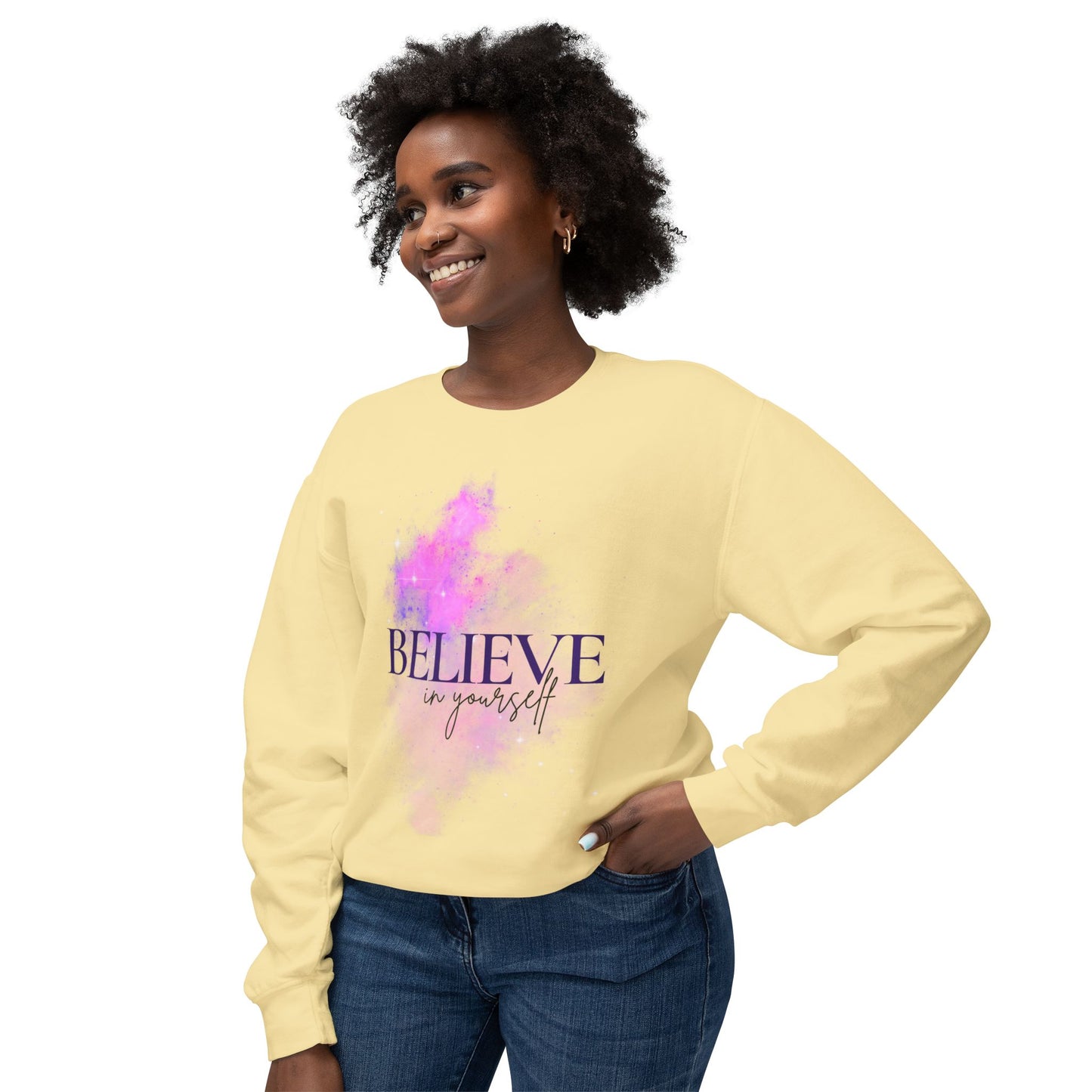 Believe in yourself Unisex Lightweight Crewneck Sweatshirt