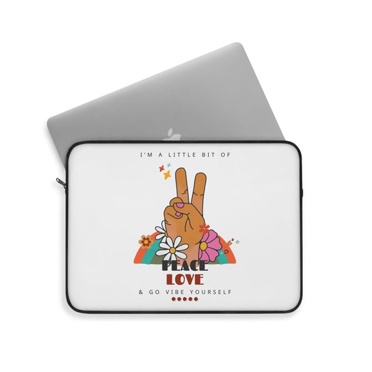 Peace, love, go vibe yourself Laptop Sleeve