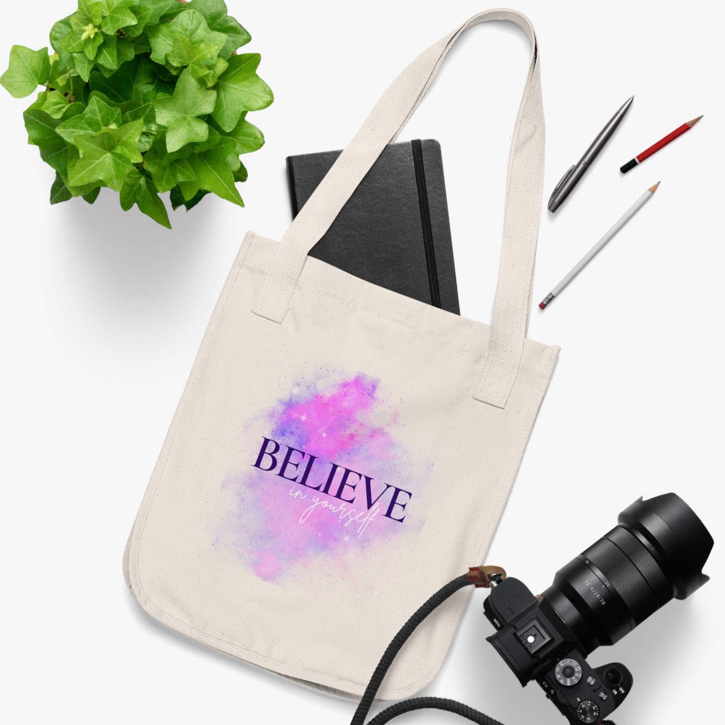 Believe in yourself Organic Canvas Tote Bag