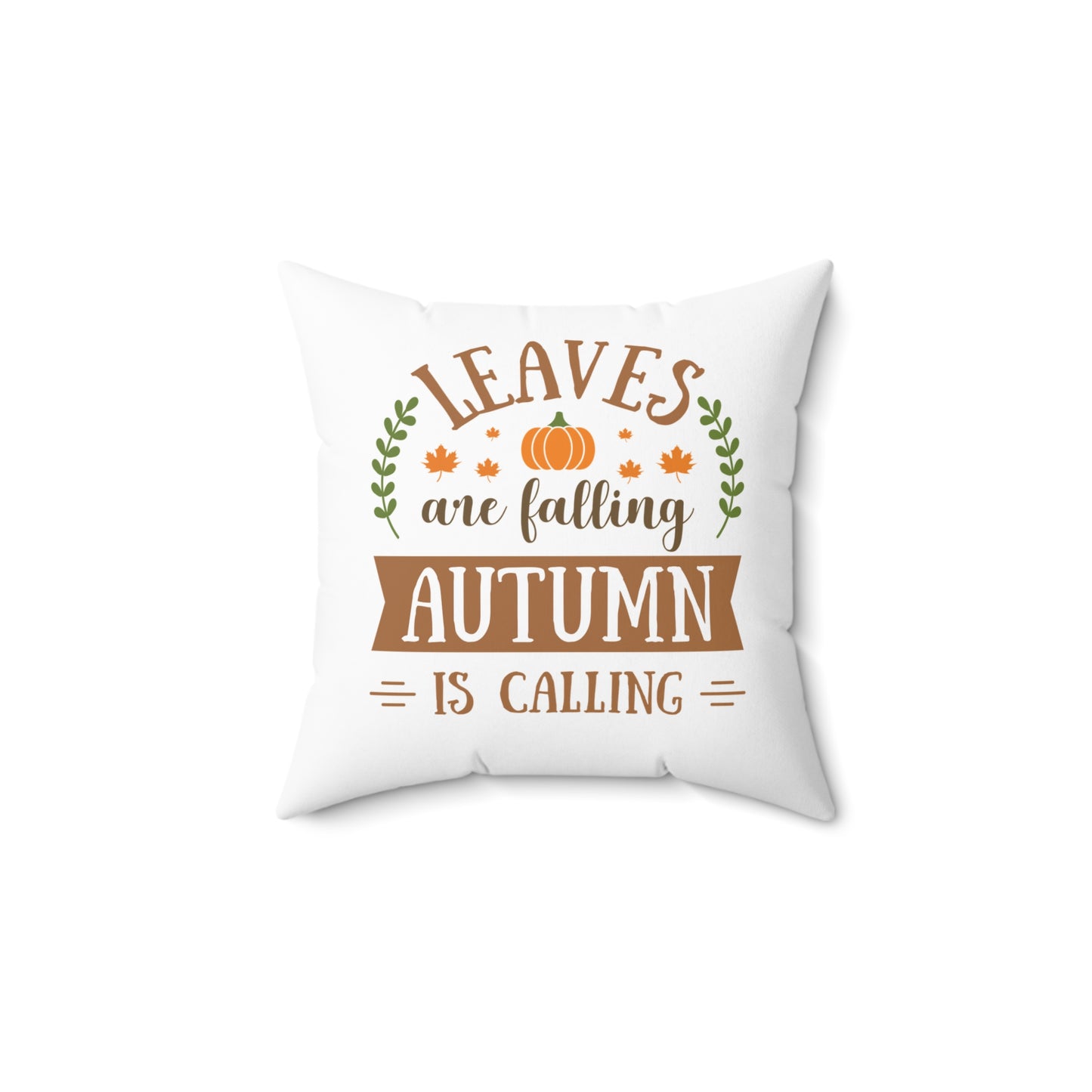 Autumn Calling Faux Suede Square Pillow | Cozy Fall-Themed Home Decor