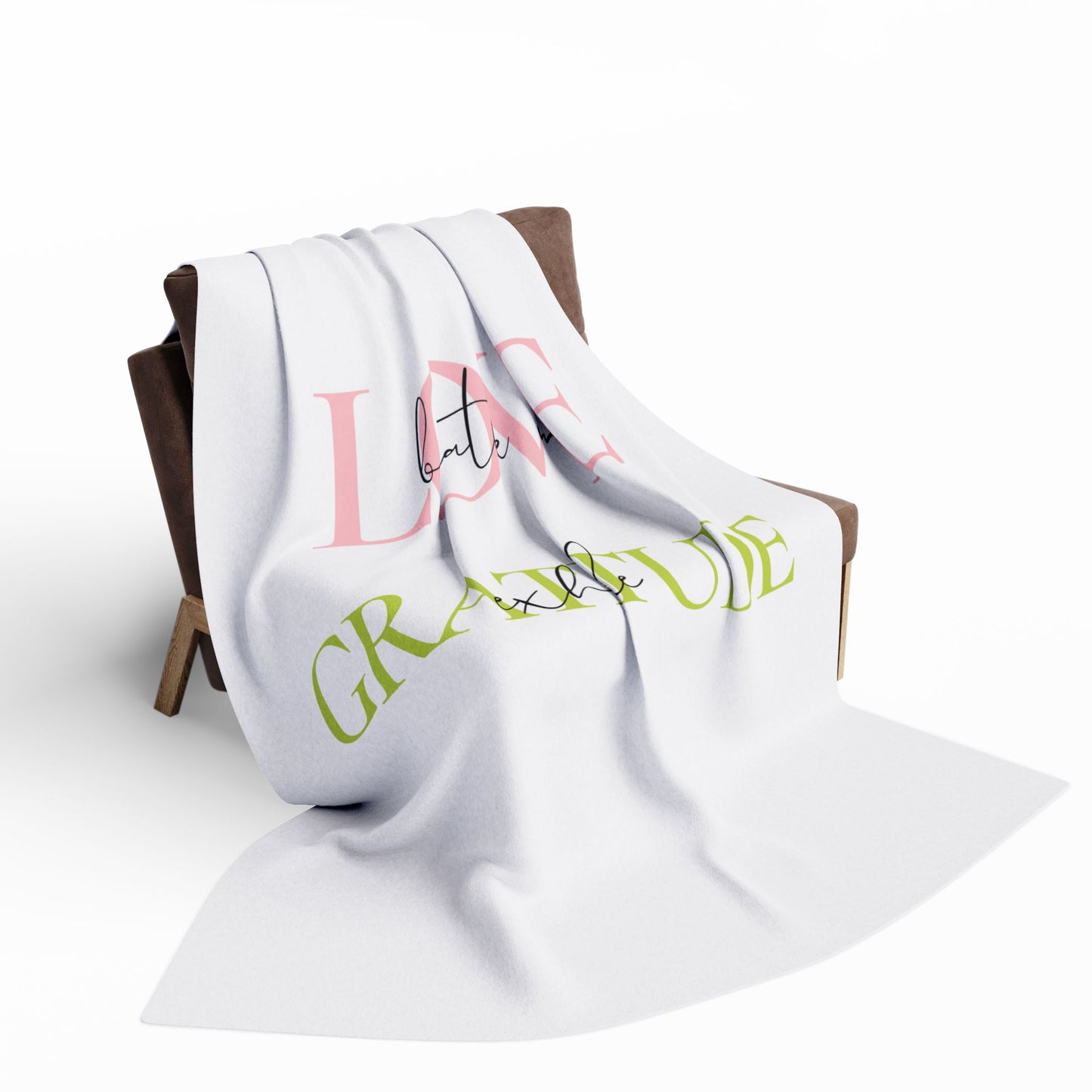 Inhale Love, Exhale Gratitude! Arctic Fleece Blanket | Cozy Throw Blanket