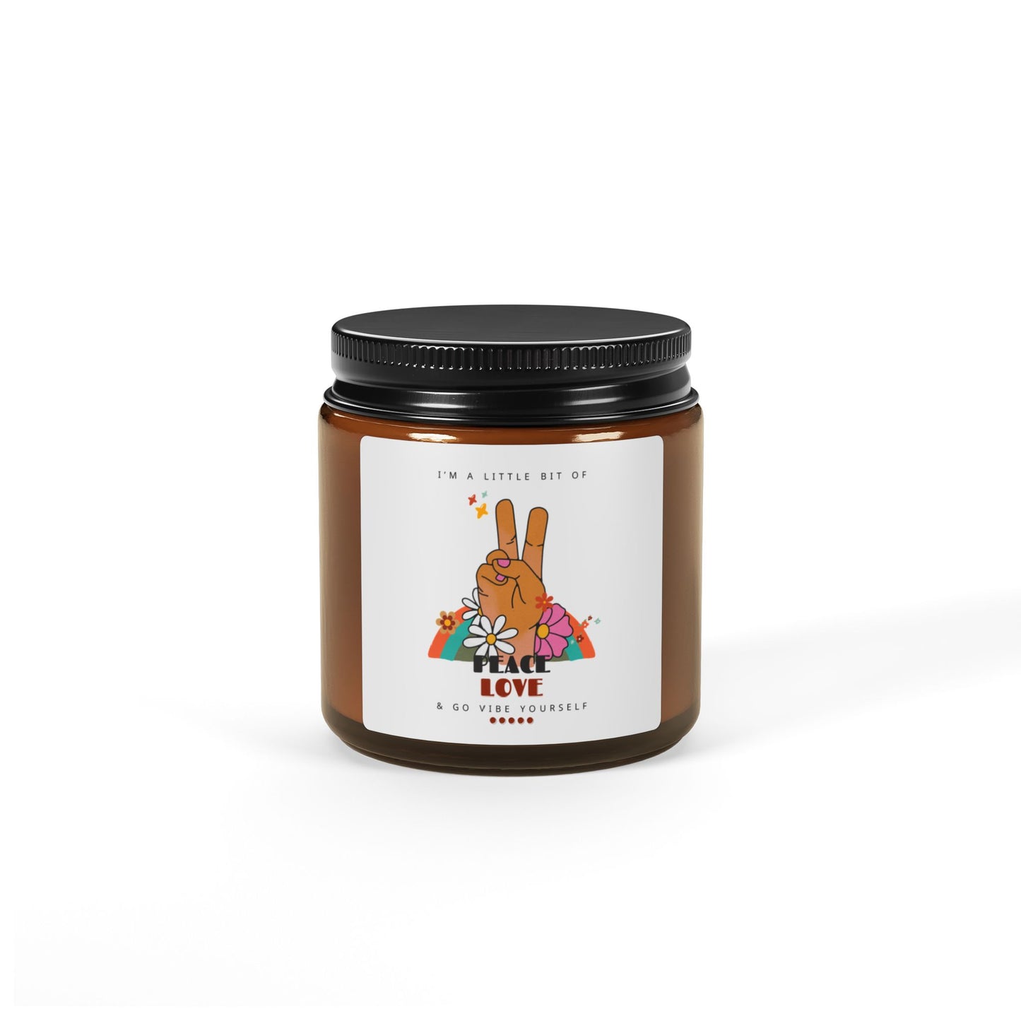 Peace, Love Go Vibe yourself Aromatherapy in Amber Jar