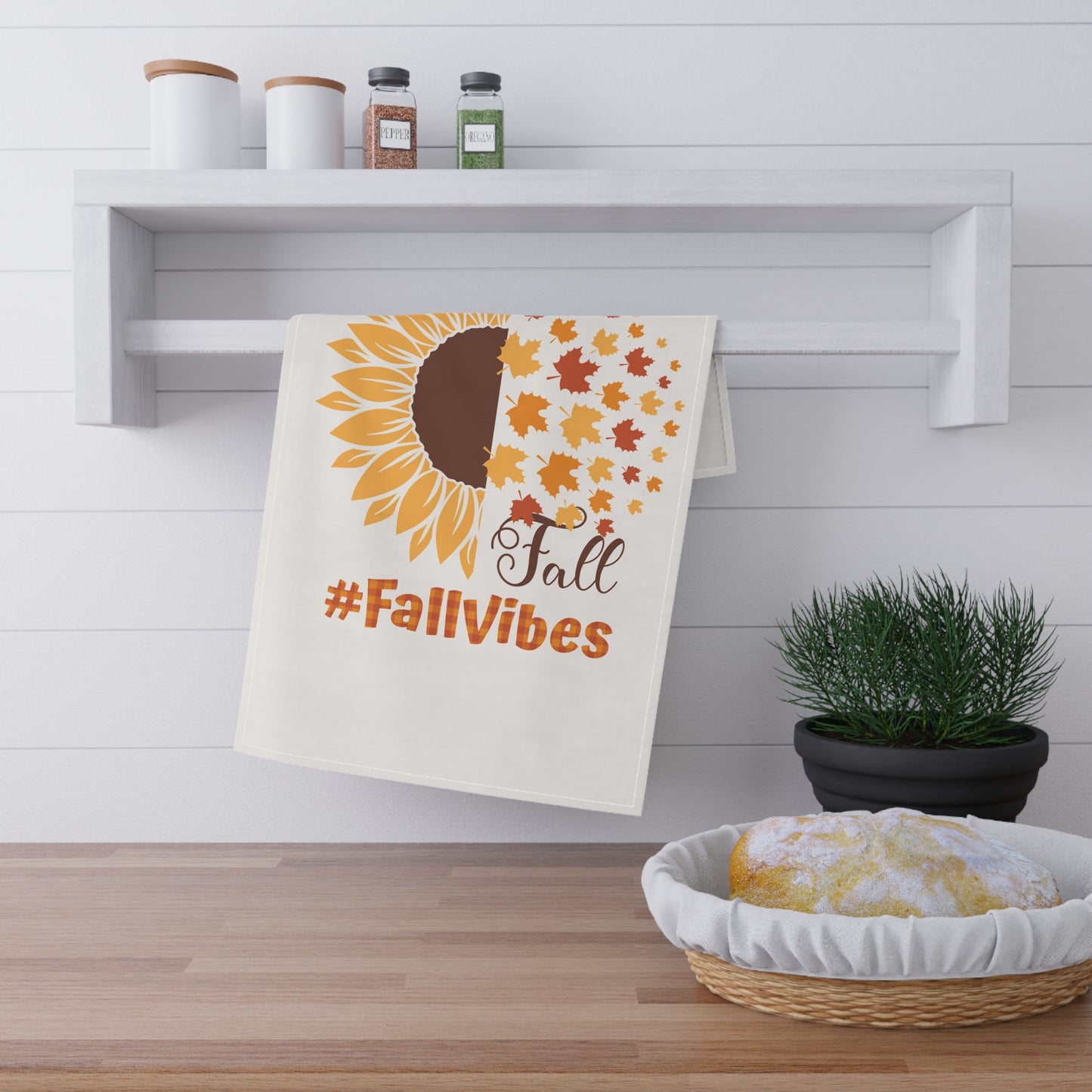 Fall Vibes Tea Towels | 100% Cotton Autumn-Themed Kitchen Towels