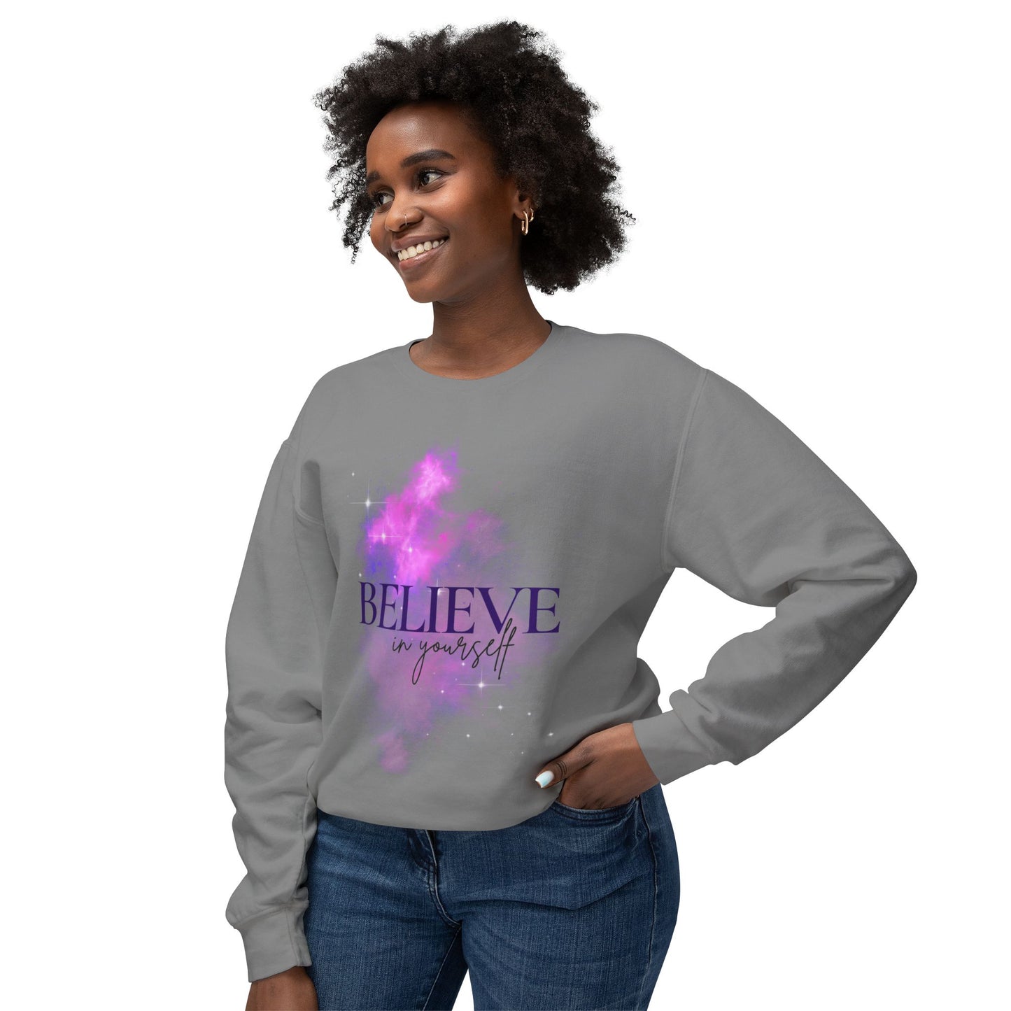 Believe in yourself Unisex Lightweight Crewneck Sweatshirt