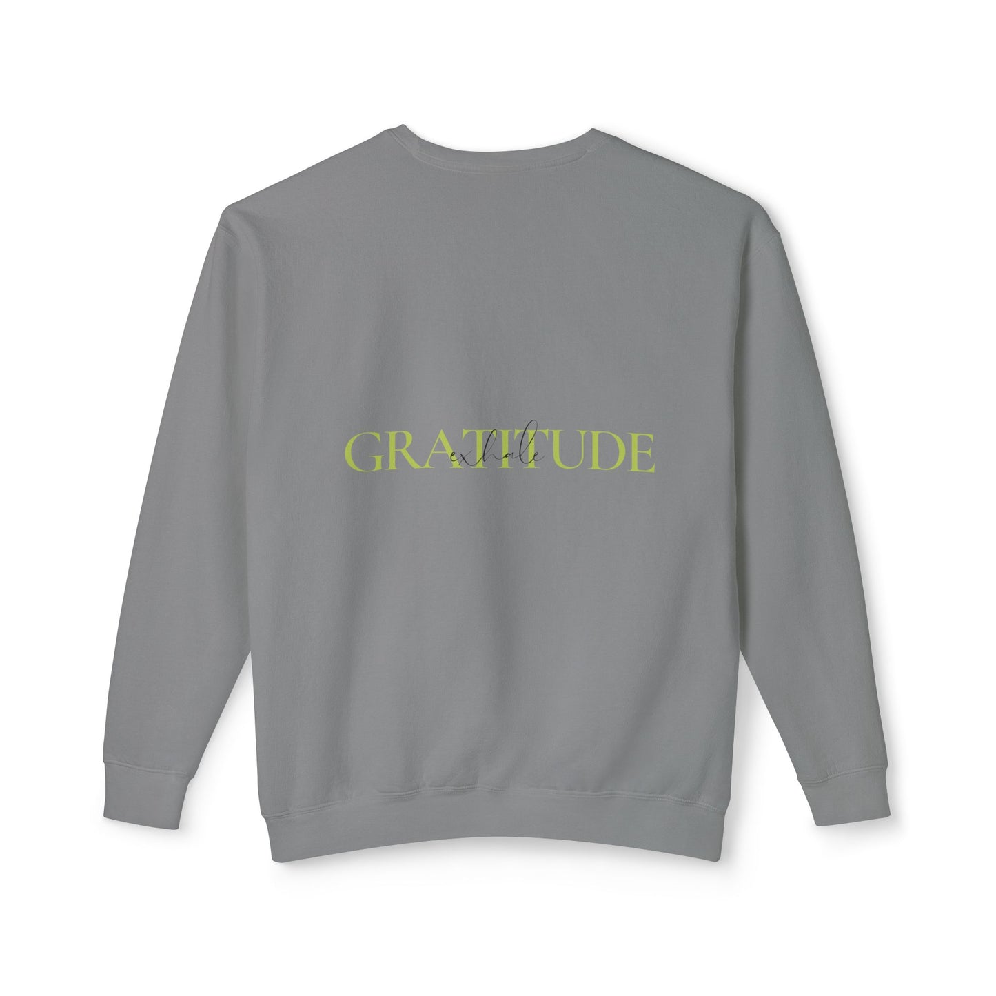 Breathe in Love, Exhale Gratitude Unisex Lightweight Crewneck Sweatshirt