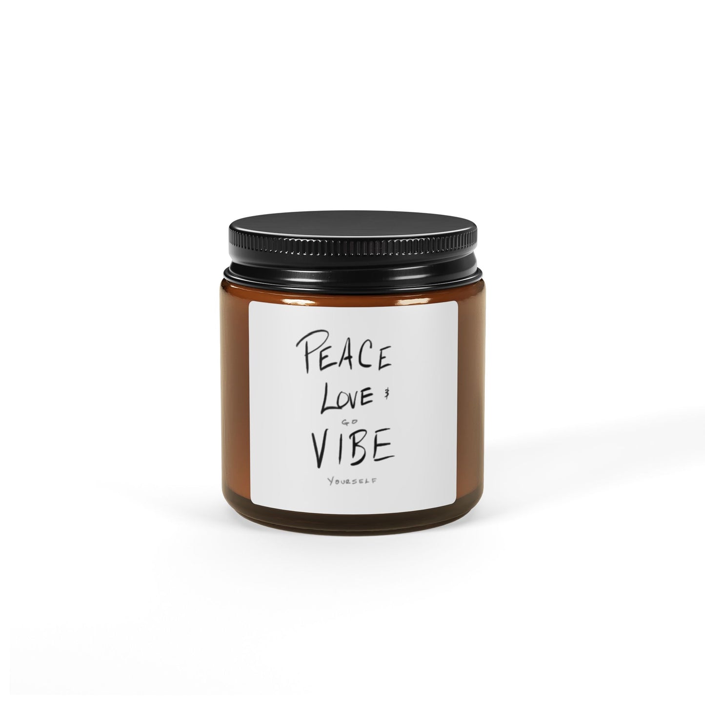 Peace, Love go vibe yourself Aromatherapy in Amber Jar